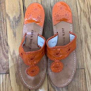 Jack Rogers Mid-Wedge patent sandals